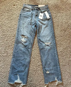 Urban Outfitters High-Waisted Straight-Leg Cowboy Jeans thumbnail 1