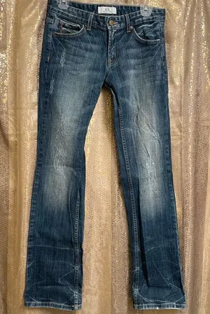 Armani Exchange J57 Ultra Low Rise Faded Wash Straight Leg Jeans, 6R thumbnail 1