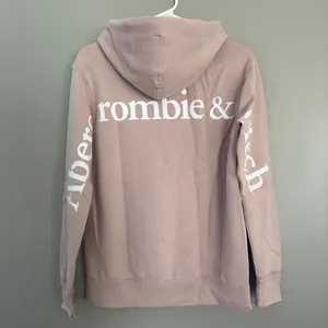 abercrombie fitch hoodie women xsmall XS Dusty Rose pink logo. thumbnail 3