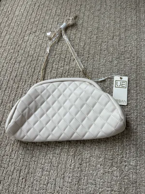 NWT urban expressions by anthropology quilted clutch with gold chain thumbnail 2
