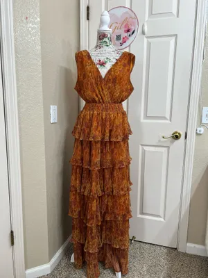 Flying Tomato Sleeveless Tiered Floral Maxi Dress thumbnail 2
