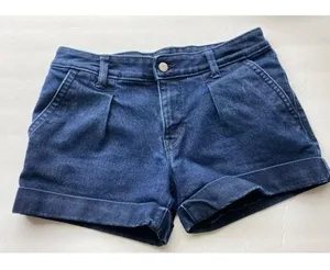 Gap • Navy Blue Pleated Cuff Shorts thumbnail 1