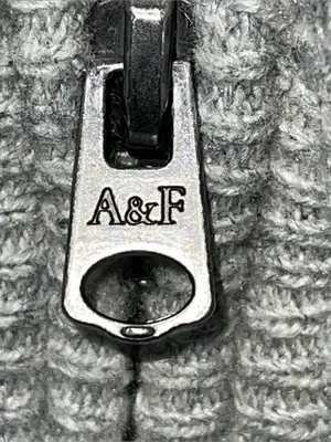 Abercrombie & Fitch Womens Full Zip Y2K Cable Knit Hoodie Size S Gray Preppy thumbnail 7