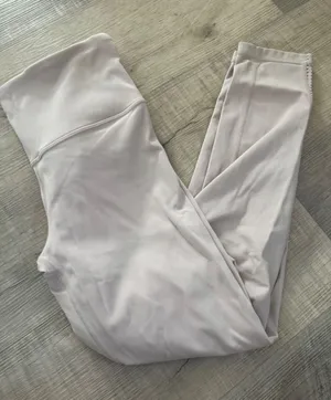 Savvi Fit Laser Cut High-Waisted Leggings - Light Mauve - Size‎ S thumbnail 1