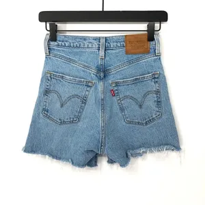 LEVI'S Ribcage Straight Ankle Denim Cutoff Shorts Light Wash 24 thumbnail 9