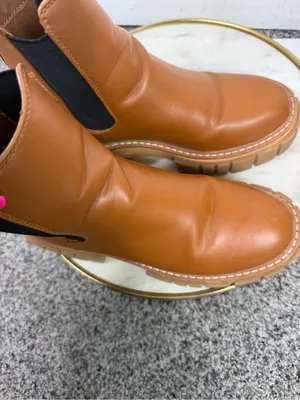 Madden Girl Cognac Brown Chunky Lug Sole Chelsea Boots Size 6M thumbnail 7
