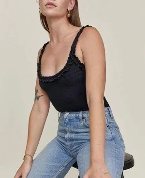 Reformation black bodysuit thumbnail 1