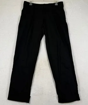 Alice + Olivia Black Wool Blend Cuffed Straight Leg Trousers Pants 9B-104-513‎ 6 thumbnail 1