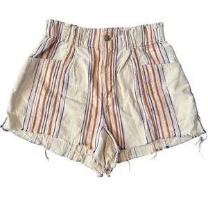 We The Free by Free People 29 Raw Hem Striped High-Rise Shorts Style OB1174405 thumbnail 1