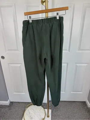 Brandy Melville Green Cotton Blend Jogger Sweatpants Size S thumbnail 2