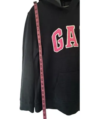 GAP Women’s Dark Blue Hoodie Sweat Shirt with Pink GAP Logo Sz L thumbnail 5