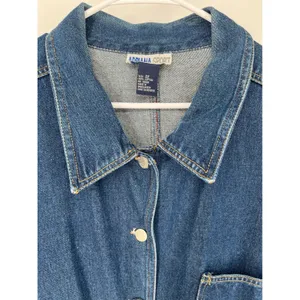 Vintage 90s Denim Chore Jacket Women 22 Blue Button Front Adriana Sport Pockets thumbnail 2