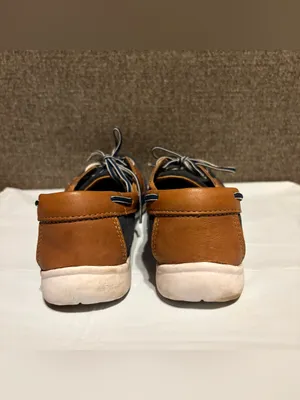 Cloudsteppers By Clarks Jocolin Vista Shoes‎ Sz 9 Boat Leather Navy Tan Womens thumbnail 4