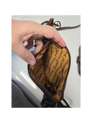American Darling Western Crossbody Purse Red Cowhair Leather Fringe Aztec Girl thumbnail 8
