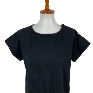 Madewell Women's Short‎ Sleeve Top Tee Medium Black thumbnail 2