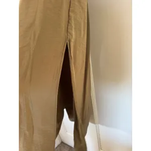 J.Crew olive green Crinkled Drawstring Midi Skirt size small thumbnail 3