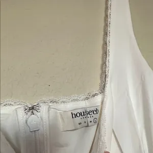 House of CB 'Perle’ White Lace Trim‎ Midi Dress NWOT size L thumbnail 7