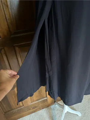 Free People Some Like It Hot Cape Dress Navy Split Sleeve Boho Size Small Shift thumbnail 4