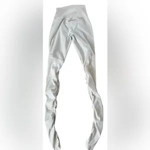 ALO YOGA Cinched Leg High Waist Beige Leggings size XXS Stretch Gym Dance 32" thumbnail 2