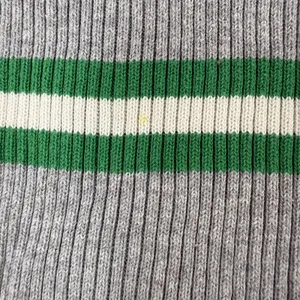 BP Gray Green Striped Ribbed Knit Sweater Womens Small‎ Crew Neck Lettuce Hem thumbnail 7