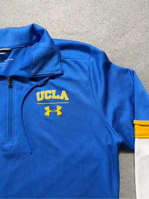 Under Armour UCLA Bruins 1/4 Zip Pullover Small Blue White Loose Fit Sweatshirt thumbnail 3