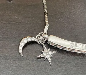 Shine Bright Swarovski Element SilverPlated Celestial Star Moon Slider Bracelet thumbnail 4