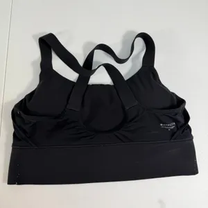 Athleta M Medium Sports Bra Seamless Low Impact Padded‎ Black Cross Back Women's thumbnail 9