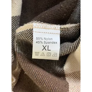 Womens XL Brown Cream Plaid Flannel Shacket Oversized Button Down Shirt thumbnail 8