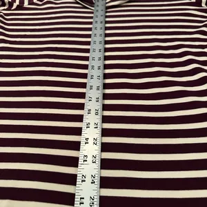 L.L. Bean Maroon and White Striped Cowl Neck thumbnail 7