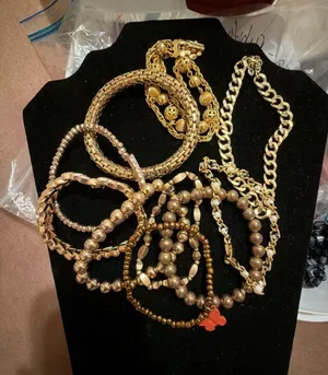 Vintage Gold Tone Assorted Bracelet Stack Bundle Set of 10 thumbnail 1