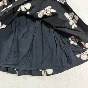 Vintage GAP 6 Black‎ Floral Embroidered 100% Cotton A-Line Mini Skirt Twee Cute thumbnail 4