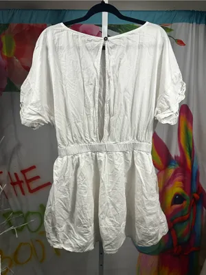 181. Free People White cotton poplin Mini Dress thumbnail 6