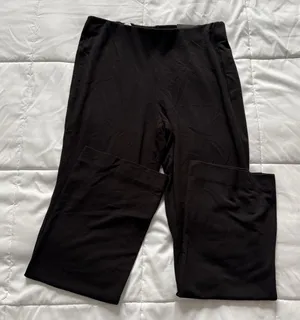 NWT‎ WHBM Passporter Boot Pants Black Womens Medium Stretch Quiet Luxury City thumbnail 1