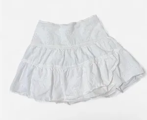Zara White Tiered Women's Skirt thumbnail 1