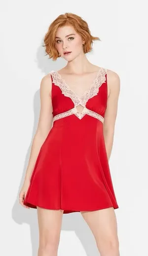 Red Slip Dress Wild Fable Satin thumbnail 1
