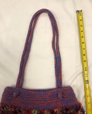 Very Cool Fuzzy Yarn Disco “Groovy” Bag Shoulder Purse thumbnail 10