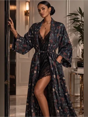 Vintage Christian Dior Monsieur Belted Jacquard Robe Paisley One Size thumbnail 1