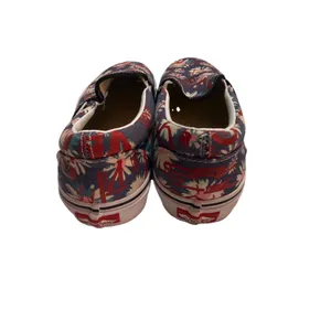 Vans Classic Slip On Shoes Crew Floral Red Canvas Skater‎ W Sz 6.5 / M Sz 5 thumbnail 6