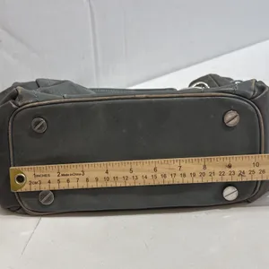 VTG Michael‎ Kors Y2K Distressed Boho Gorpcore Purse Chunky Silver Leather Bag thumbnail 14