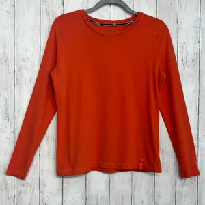 Lauren Ralph Lauren Orange Long Sleeve Cotton Basic Plain Halloween Shirt Large thumbnail 1