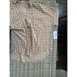 12th Tribe New With Tags Gingham Shacket M/L boho equestrian festival layered thumbnail 9