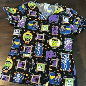 Halloween‎ scrub top Green Size XS thumbnail 1