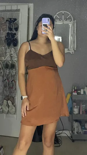 Francesca’s Satin Dress thumbnail 1