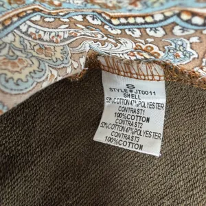 Oli & Hali Patchwork Distressed Pullover Sweatshirt Plaid Paisley Boho Fall Sz S thumbnail 5