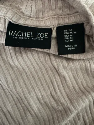 Rachel Zoe Ribbed Knit Sleeveless Turtleneck Sweater Vest Top Size M Casual thumbnail 3