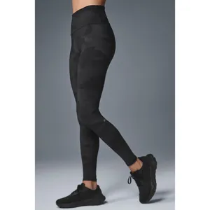 Alo Yoga High Waist Camo Vapor Leggings Black Camouflage Size S thumbnail 2