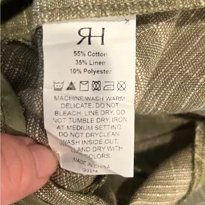 NWT RIHOAS Green Checkered Striped Cotton Linen Blend Shorts Small Pockets thumbnail 6