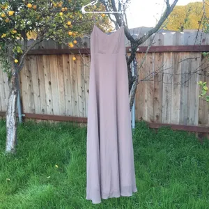 Show Me Your Mumu SMYM Faith maxi Dress - Dune brown chiffon NEW LARGE thumbnail 2