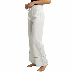 Vera Bradley Claudine‎ Palazzo Pants Ivory Wide Leg Tassel Rayon M NEW Women's thumbnail 2