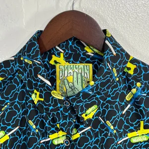 Dixxon Party Soaker 5000 Shirt Womens Small Black Water Gun Print Stretch Casual thumbnail 6